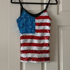 COPY - American Flag sequin tank top